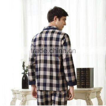 Comfortable Mens Long Sleeve Cotton Night Suit for Autumn photo-3