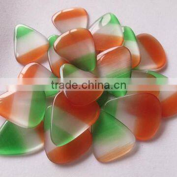 natural semi precious stone guitar picks-mixed color bi-color cat's eye guitar picks