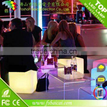 RGB led cube/glow led cube/Outdoor Decoration glow led cube chair