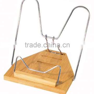 European style bamboo High Quality Book Stand multifunctional bamboo books and pad holder