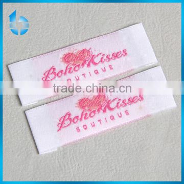 colorful collar woven label with both folds for girls 's dresses