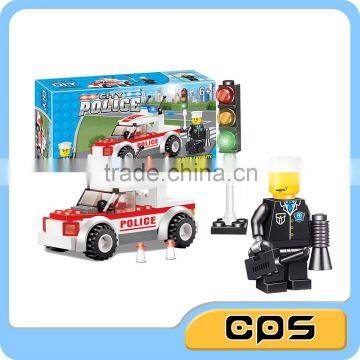 Building Toys Police Blocks Toys with Traffic Light