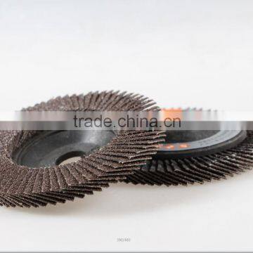 4inch Heated Aluminium Oxide flap disc with plastic backing up