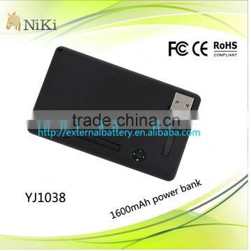 Factory Direct Sale Portable Power Bank for Cellphone 1500mah