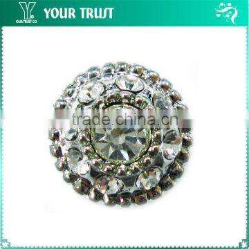 8MM Clear Crystal Aerolite Rhinestone Nickel Free Silver Shank Rhinestone Button photo-6