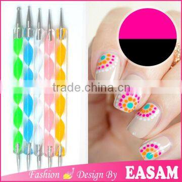 5 X 2 Ways Drawing Nail Pen Set for nail art tool