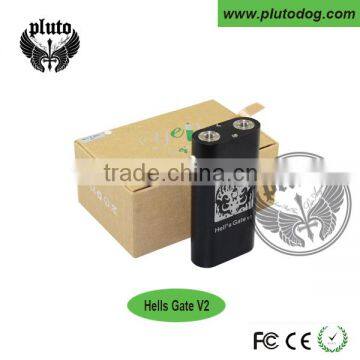 100% authentic Mini Mod Black/SS dual rda new box vape hells gate V2 box mod