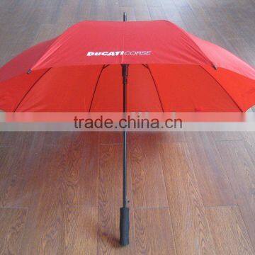 190T pongee air ventilation windproof fiberglass promotional straight umbrella air umbrella for sale