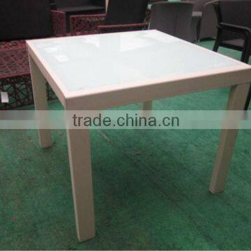 extending glass dining table/ stretching folding glass aluminum table