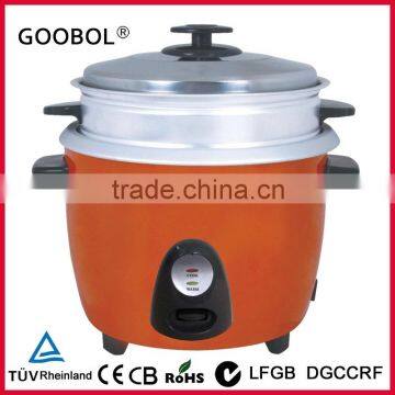 1.8L industrial drum shap rice cooker with outer steamer