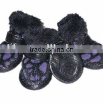 Dog winter warm cotton boots Small dog shoes zebra Teddy expensive Bimbo America puppy dog shoes