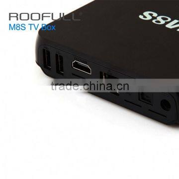 m8s android tv box with 1G/2G DDR ,8G Flash KODI 14.2 helix Pre-installed Fully Loaded TV box