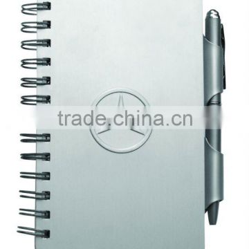 exqusite promotional metal notepad with pen holder