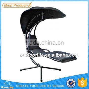 Beautiful patio floating lounger chair with canopy