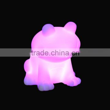 Battery operated colored plastic mini led waterproof frog night light