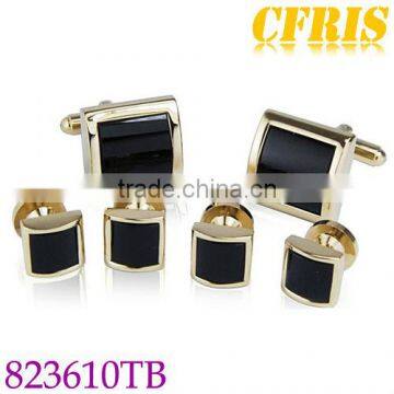 Fashion agate cufflinks and studs sets for wedding