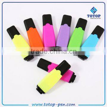 Small MOQ cheap free sample multi colored highlighter pen