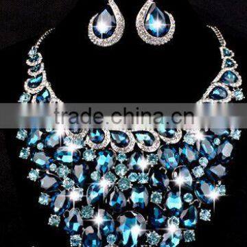 Multicolour Rhinestone Women Jewelry Set in Latest Design/wedding Necklace and Earring Sets photo-4