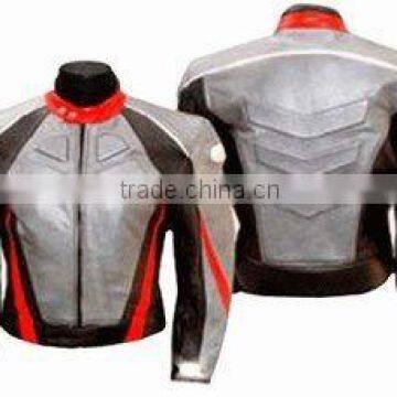 DL-1187 Leather Motorbike Racer Jacket