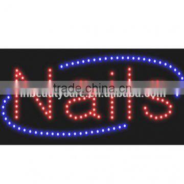 Rectangle N0006 led nail sign board for salon shop used