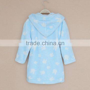 Printing Plush Fleece Bathrobe Pajama Fleece Gowns for Kids photo-2
