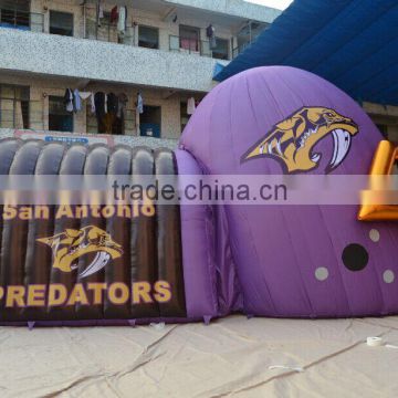 2015 hot funny inflatable helmet tunnel tent