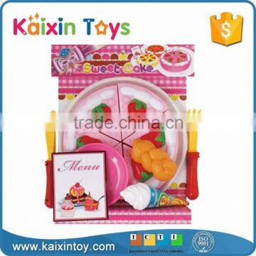 10264560 2016 New Toy Plastic Happy Birthday Cake Play Set For Children