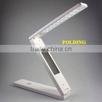 LED Battery Desk Lamp, Portable Luminaire Table Lamp, Table Lamp With Clock