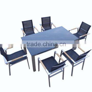 Printed glass table dining sets furniture garden table furniture                        
                                                                                Supplier's Choice