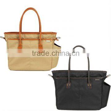 Shopping big eco business polyester shoulder hand bag with case card holder