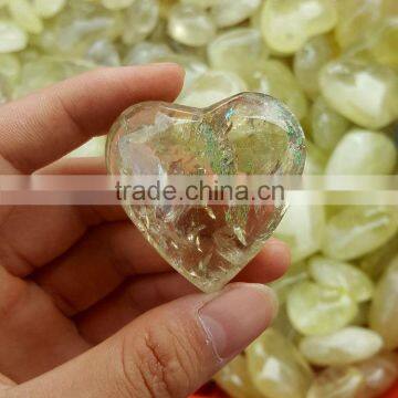 Citrine quartz crystal stone hearts wedding takeaway gifts