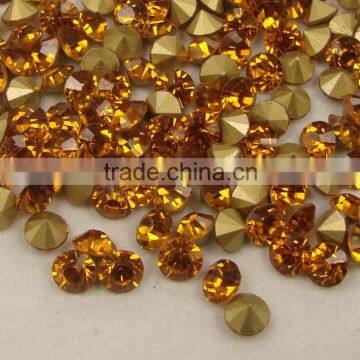 super shine big size ss40 topaz pointback stone chaton for fashion clothing