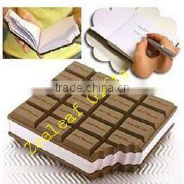 chocolate shaped memo pad note book