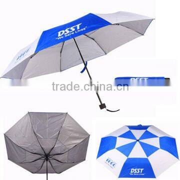 21"*8K commercial 3 folding strong windproof umbrella SH-Z30019