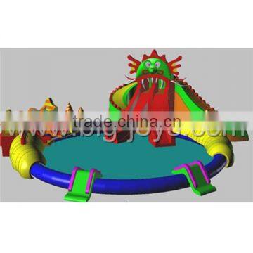 New design giant Dragon Slide inflatable water park / lake floating water games / commercial aqua park