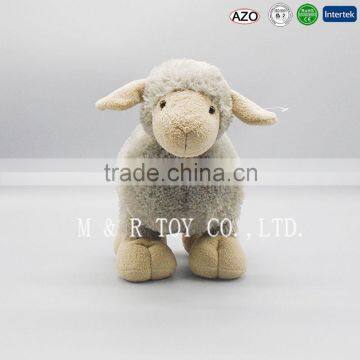 Manufacture Stuffed Grey Standing Sheep Plush Animal Toy for Birthday Gifts