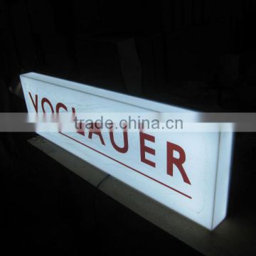 thermoforming light box outdoor, external sucking sign box ,3D acrylic moulding signage