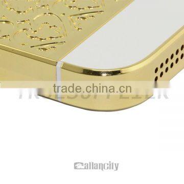 Factory price wholesales 24k gold for iphone 5 back cover housing