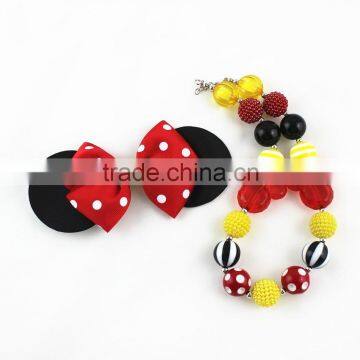 Character Inspired big ribbon hair bows with clips