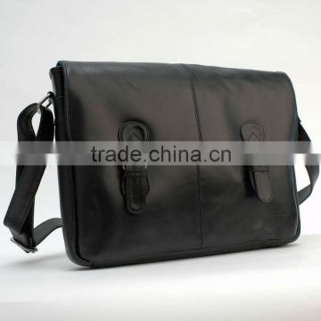 luxury leather messenger bag with suede lining