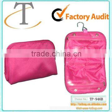 New fashion design Microfiber hanging toiletry bag