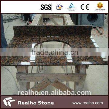 red color granite countertop