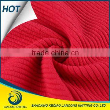 Manufacturer Provide Chinese Red Beautiful Knit Fabric Jacquard