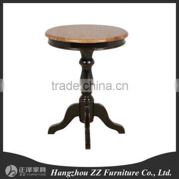 country style country side wood black tea table