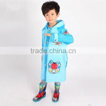 2016 New Design Hot Sale Oem Korean Students Cartoon Clear Rain Coat photo-3