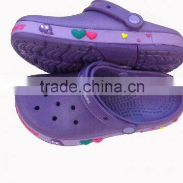 Beautiful red eva garden clogs with colourful edge