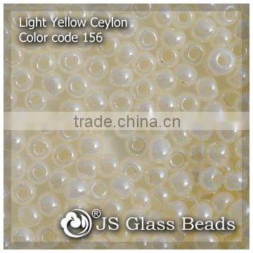 High Quality Fashion JS Glass Seed Beads - 156# Ceylon Pearl Opalescent Rocailles Beads For Garment & Jewelry