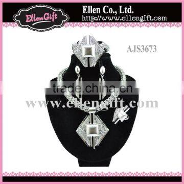 Hot Sale Silver African Jewelry Set AJS3673