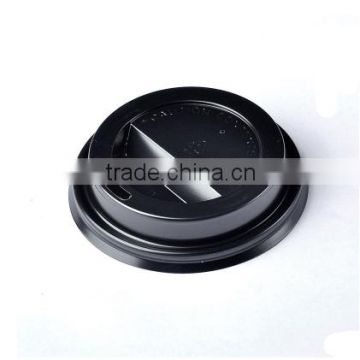 anqing manufacturer diameter 80mm/90mm black food grade plastics lids for coffee paper cups