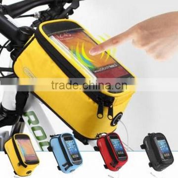 Bicycle Mobile Phone Touch Screen Bag / bicycle handlebar phone bag / bicycle Frame Tube Bag